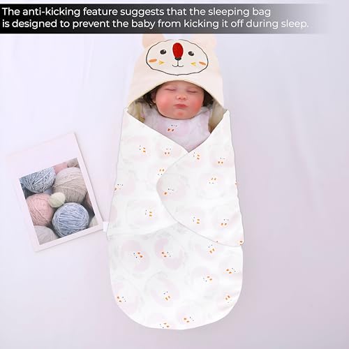 Image of BEMBIKA Baby Blankets for Boys Girls Fleece Baby Sleeping Bag Unisex Baby Essentials for Newborn Infants swaddling Baby Blanket for Kids Toddlers - Bunny Pattern
