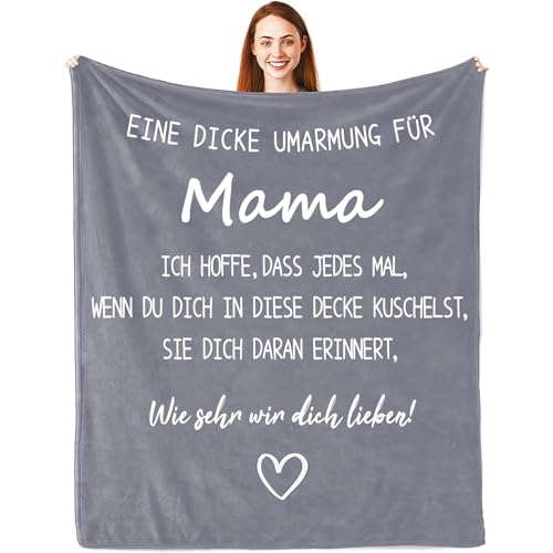 Aellowet Muttertagsgeschenke für Mama Umarmung Decke Geschenke für Mama zum Muttertag Geburtstag Weihnachten Kuscheldecke Geschenke für Mutter von Tochter Sohn