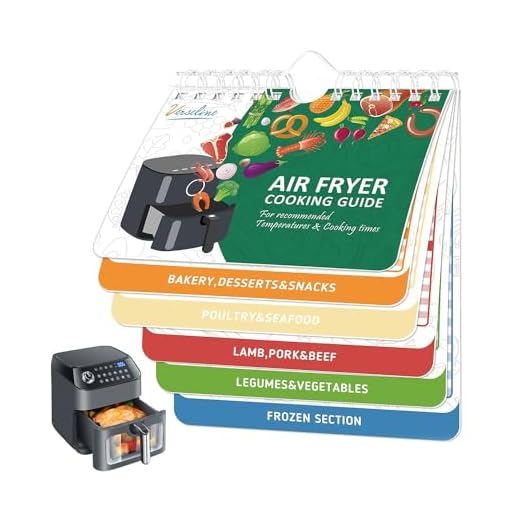 KYONANO Juego de hojas magnéticas para freidora de aire, juego de hojas magnéticas de trucos para freidora de aire, tabla de tiempos de cocción, libros, accesorios instantáneos, guía de temperatura de