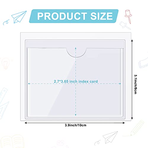 Image of Chinco 30 Pcs Self Adhesive Pockets, Bin Labels for Storage Bins, Clear Pocket Label Sleeves, Plastic Index Card Holder with Top Open for Organizing Bins Box Drawer(2.75 x 3.5 Inches)