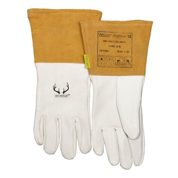 WELDAS DEERSOsoft, TIG rękawice spawalnicze 10-2304, miękka skóra jelenia, bardzo miękka w dotyku (9 l))