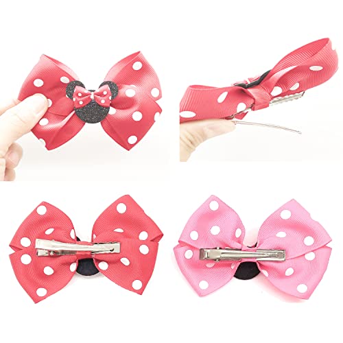 Rcjera Hair Clip, Baby Girl Mouse Ears Hair Bows Clips thumb #3