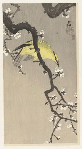 Tableau Impressions d'art Mural Ohara Koson Vintage - Poster Oiseau Japonais 60x90cm