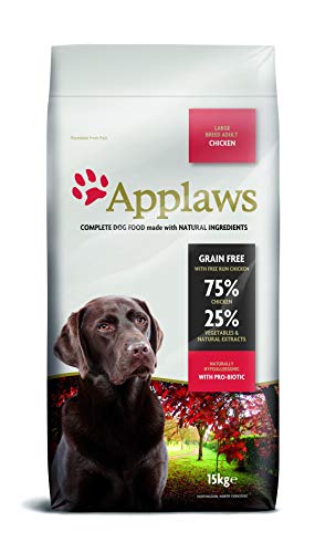 Applaws Complete Dry Dog Food Adult Getreidefreies Hühnerfutter für große Rassen (1 x 15kg Beutel)