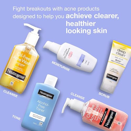 Image of Neutrogena Oil-Free Moisture Face Moisturizer & Neck Cream for Combination Skin, Lightweight Oil Absorbing Daily Facial Lotion, Non-Comedogenic Matte Finish, 118 ml