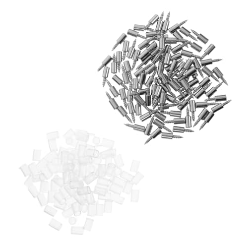 Hoement 100個入り 自攻螺絲 板サポートピン ゴムスリーブ付き 安定した棚受け ネジ キッチンキャビネット ガラスコーナーキャビネット用