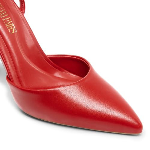 Image of DREAM PAIRS Pointed Toe Heels Ankle Strap Pumps