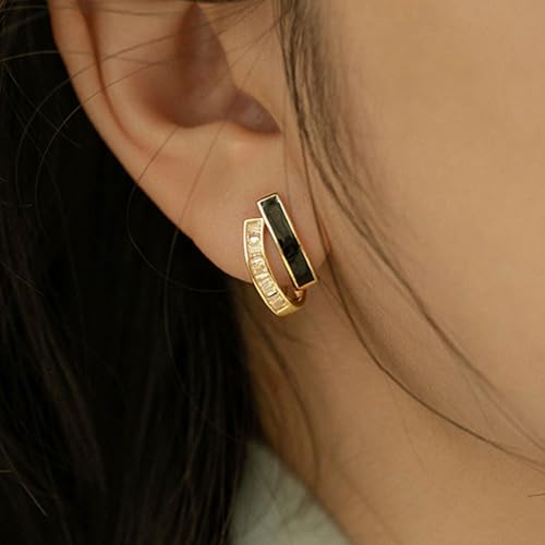 Stud earrings Gold Hoop Earrings for Women 14k Gold Huggie Earrings for women Enamel earrings Jewelry Gifts for Women3