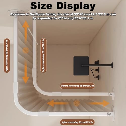 Tringle à rideau de douche extensible sans perçage pour petits espaces - 3