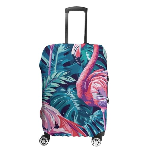 Travel Luggage Cover Suitcase Protector Flamingo And Leaves Elastic Washable Suitcase Cover Anti-scratch Spandex Baggage Covers Fits 18-32 Inch Luggage, style
