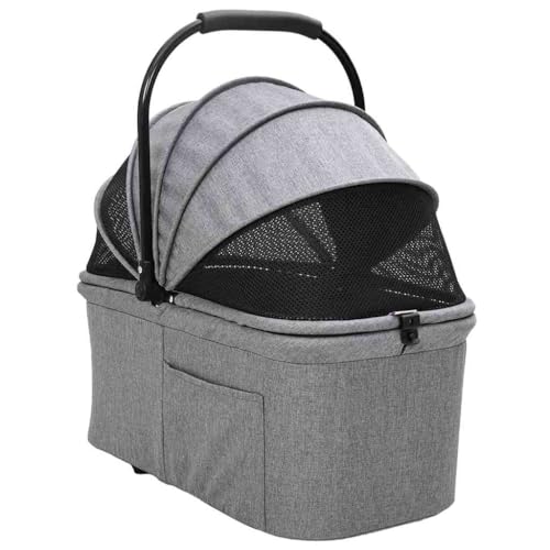 Poussette pliable pour chien gris 78x54x101 cm