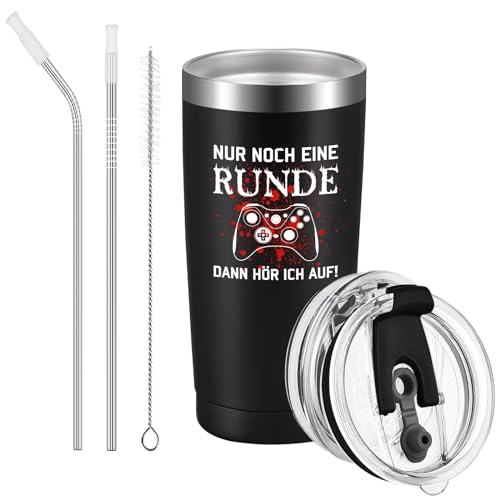Livole Lustige Coole Gamer Geschenk Mann, Männer Geschenke Weihnachten, Geschenkideen für Männer, Freund, Kollegen, Nerd, Teenager Geschenke Jungen, 600ml Camping Becher, 20oz Edelstahl Weinbecher
