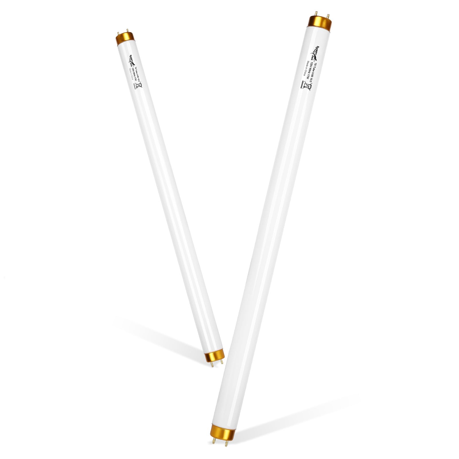 UVB Light for Reptiles Bearded Dragon, 2 Pack T8 UVB Reptile Light UVB Bulb 10.0 17W UVA UVB Reptile Light Bulb Terrarium Light Lamp Tube for Turtle Chameleon Leopard Gecko Snake Tank, 24 Inch