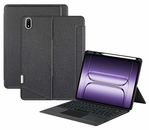 Image of ProElite Wireless Bluetooth TouchPad Keyboard Case for OnePlus Pad 3 13.2 inch 2025, Magnetic Wireless Bluetooth TouchPad Keyboard with Pen Holder (Built-in 7-Colors Backlit), Black