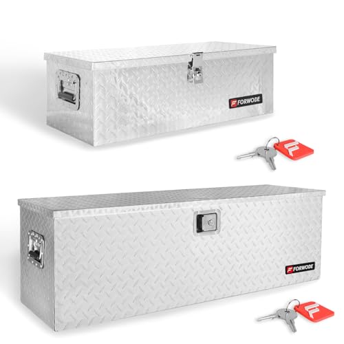 FORWODE Aluminum Truck Bed Toolbox 30"/48" x 13-15" x 10-15"