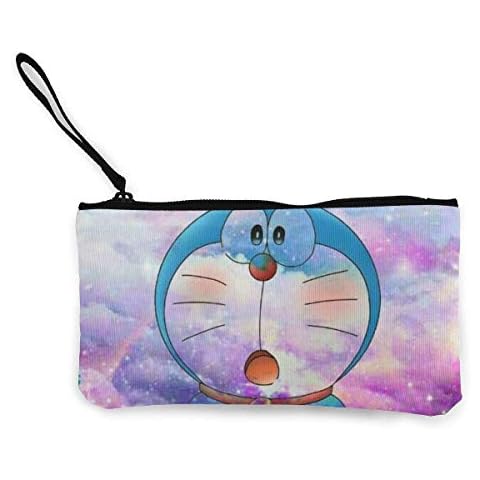 shibeili Doraemon Dream Coin Purses Canvas Zipper Make Up Pouches Cover