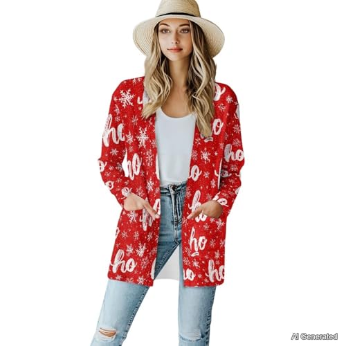 Image of Women's Lightweight Cardigans with Pockets Trendy Long Sleeve Open Front Cardigan Casual Tops Jackets Fall Oufits S-2XL