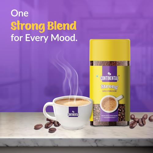 Image of Continental Strong Coffee Powder 50g Jar | Instant Coffee with Bold Flavor | Rich Aroma | Perfect for Espresso, Cappuccino, and Black Coffee Lovers