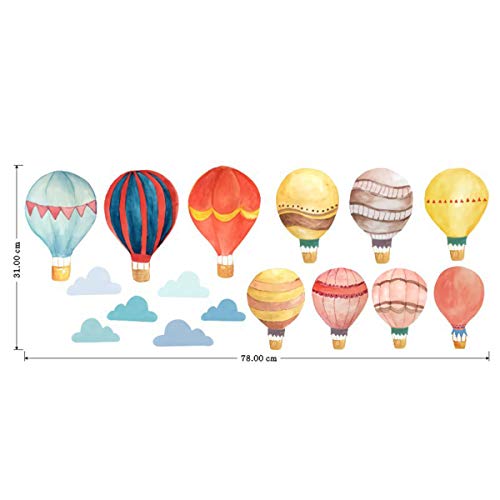 Vinilo decorativo Bamsod globo aerostático removible miniatura 2