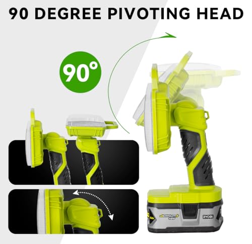 Image of 40W LED Work Light for Ryobi One+ 18V Li-ion Ni-Cad Ni-Mh Battery - 4200LM Flashlight with 3 Light Modes, Portable and Efficient Worklight with 84 LED (Battery not Included)