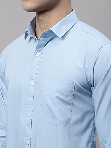 Image of Majestic Man Men's Cotton Slim Fit Solid Casual Shirt