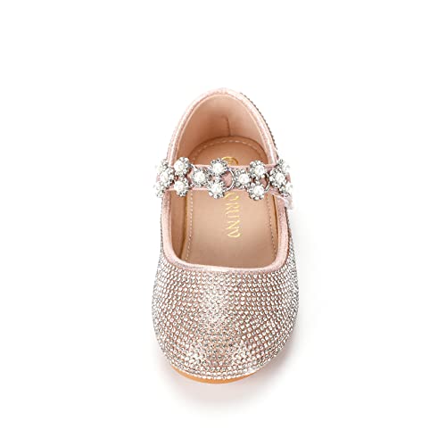 Girls Glitter Mary Jane Ballerina Ballet Flats Wedding Party Flower Bridesmaids Princess Dress Shoes for Toddler/Little Kid3