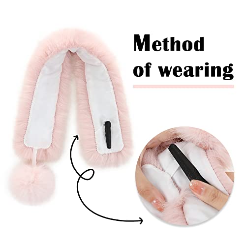 Fur Story Women's Faux Fur Scarf Ladies Winter Warm Neck Wraps Fashion Scarf Scarves for Women2