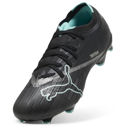 PUMA Chaussure de Football Ultra Nitro™ 7 Match FG/AG Unisexe 40, Black Intense Mint Green