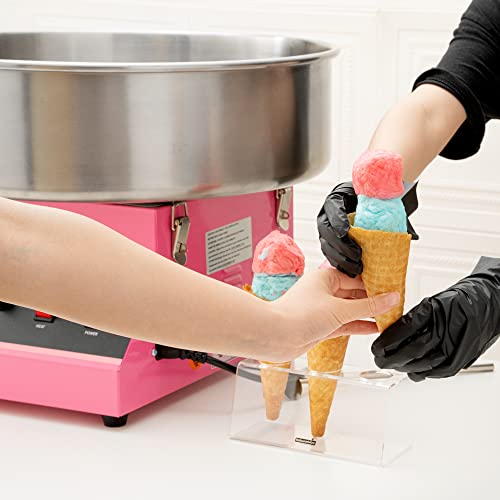 Image of Restaurantware Hi Tek 21 Inch Cotton Candy Machine 1 Birthday Party and Carnival Candy Floss Maker - Produces 80 Cones Per Hour 110V Stainless Steel Sugar Cotton Machine 1080W
