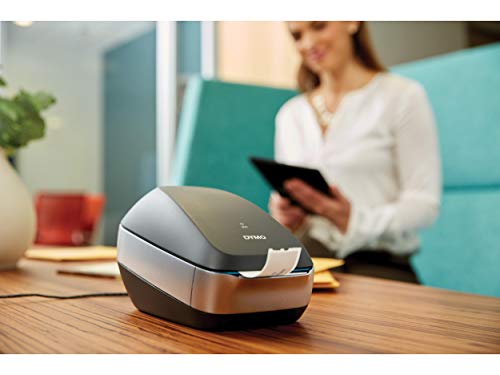 Impressora preta sem fio Dymo 2002150 LabelWriter, 71 etiquetas de quatro linhas/min