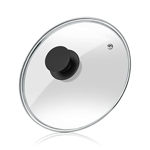 Wadaza Pan Lid 9 Inch - Tempered Glass Pot Lid - Oven Safe Replacement Glass Lid for Frying Pan Wok Pot Skillet