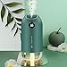 Humidificateur d'air，Ultrasonique Silencieux Humidificateur d'air Bébé , Avec veilleuse et 2 trous de pulvérisation 500 ML,Convient aux voitures, bureaux, chambres (vert)