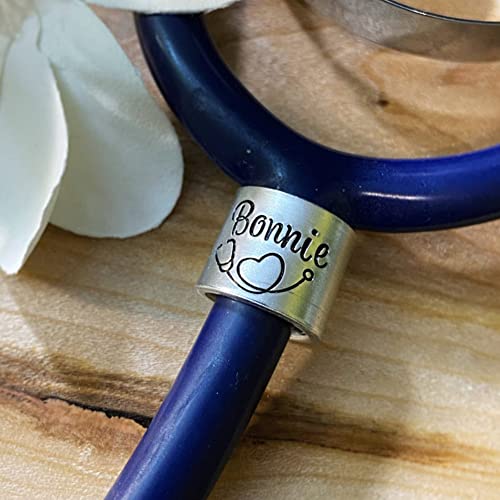 Custom Stethoscope Name Tag Personalized Stethoscope ID Tag Customized Stethoscope Charms Accessories Nurse Graduation Gift (Style 04)