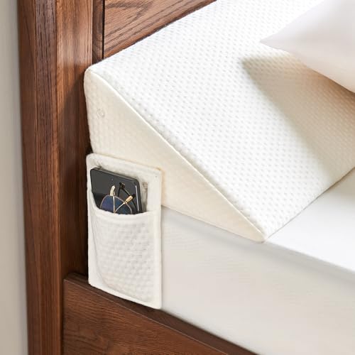Image of IFNOW Full Size(54 inchx7.5 inchx10 inch) Bed Wedge Pillow for Headboard, Mattress Gap Filler(0-8 inch), Bed Wedge for Gap Between Your Headboard and Mattress White