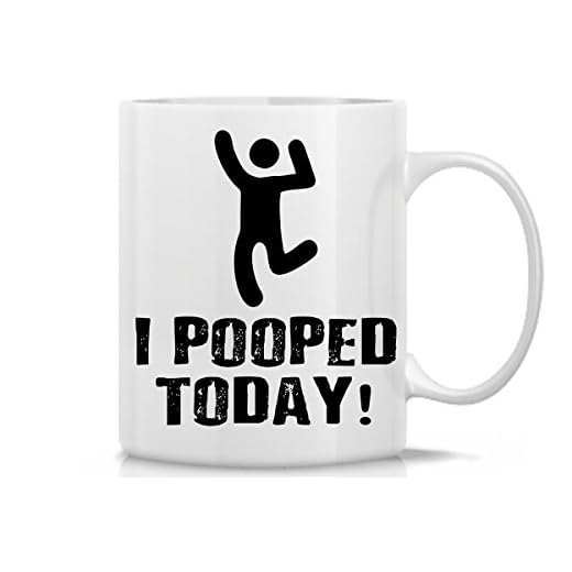 I Pooped Today Funny Mug | Best Mug Gift for Poop Emoji Lovers | Funny Novelty 11 Ounce Coffee Inspirational Mug | Amazing Gift for All by Hot Ass Tees