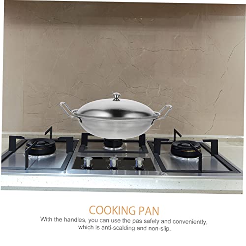Set de wok acero inoxidable con tapa y sartén antiadherente miniatura 3