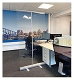 Transparente Roller Bannerpantalla, Pantalla protectora enrollable de pie for mostradores(80X180cm(31.5X70.9inch))