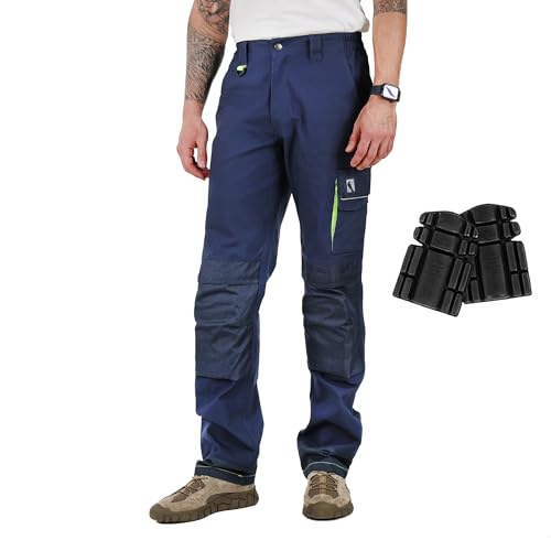 Ellobird Men's Cargo Work Pant with Double Knee