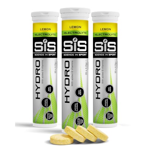 Science in Sport HYDRO Tabletten 60 Stk. Zitrone - Elektrolyte Tabletten, Vegan & glutenfrei, Brausetabletten zur Hydration und Zuführung von Elektrolyten