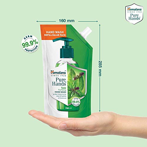 Himalaya Pure Hands | Purifying Tulsi Hand Wash Refill - 750 ml | 99.9% Germ Protection - Image 5