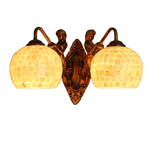 WYUYIW Lámpara de Pared Estilo Bohemio luz Vintage de Pared para Dormitorio lámpara de Pared Industrial Hecha a Mano Pura Colorida Apliques de Carcasa de Vidrio lámparas de Soporte