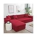 HSCYLWJ 3 Sitzer Sofa Bettbezug, Sofa Schonbezug Wasserdicht Einfarbig Couchbezüge 3 Sitzer (190-230CM) + 3 Sitzer (190-230CM) Couch Schonbezug für Wohnzimmer