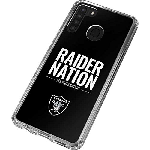 Skinit Clear Phone Case Compatible with Galaxy A21 - Officially Licensed NFL Las Vegas Raiders Team Motto Design