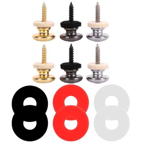 Toddmomy Guitar Strap Lock Guitar Strap Nails Metal Buckle Anti-slip Pad Easy Install