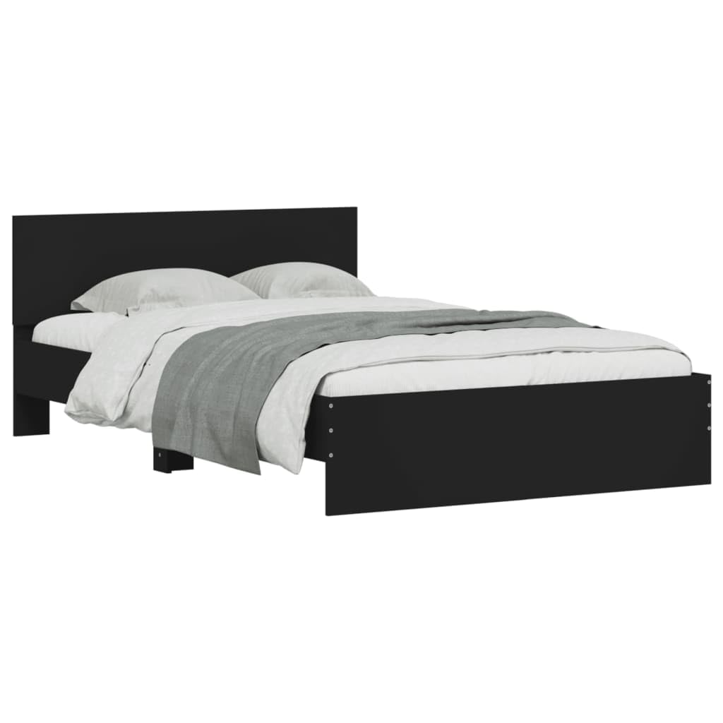 vidaXL Bed Frame without Mattress Black 120x200 cm — image 1