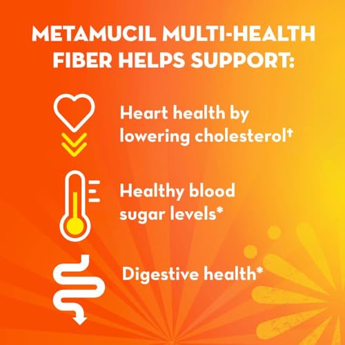 Metamucil Daily Fiber + Collagen, Psyllium Husk Powder, Plant Based, Sugar-Free with Stevia, 3-in-1 Fiber for Digestive Health, Orange Flavored, 90 Doses (29.8 OZ Fiber Powder) - Image 6