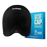 AVCOO Migraine Relief Cap with Extra 25% Odorless Gel for Longer Cooling Time, Cold Compress Ice Head Wrap for Tension, Sinus & Stress Relief Gifts