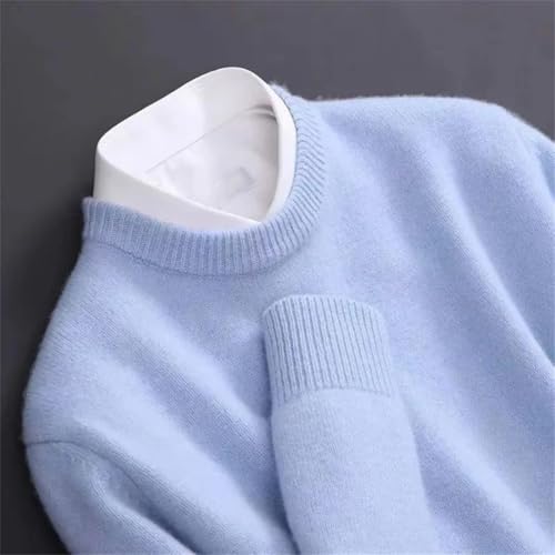 Mens Sweater Crew Neck Jumpers Long Sleeve Soft Warm Sweaters Casual Knitted Pullover2