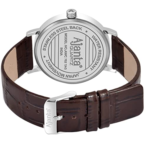 Image of Ajanta Quartz Analogue Dial with Leather Belt Men's Casual Watch AWC702