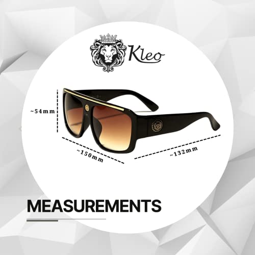 Kleo Flat Top Hip Hop Rapper Retro Aviator Sunglasses2
